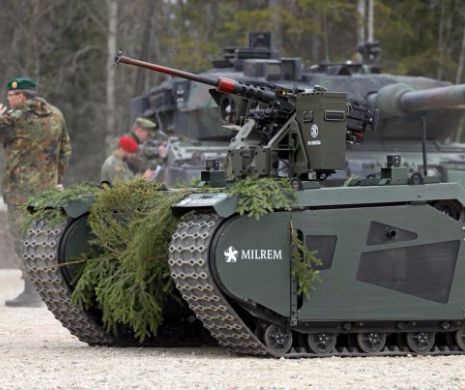 Estonia: Forţele de Apărare Estoniene au prezentat un vehicul terestru fără pilot în timpul unui exerciţiu militar al NATO.
