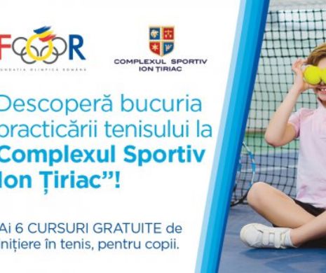Fundația Olimpică Română oferă cursuri gratuite de inițiere în tenis, pentru copii