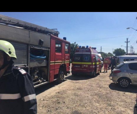 PERICOL de EXPLOZIE în Ilfov! O maşină a luat foc lângă o conductă de gaz fisurată