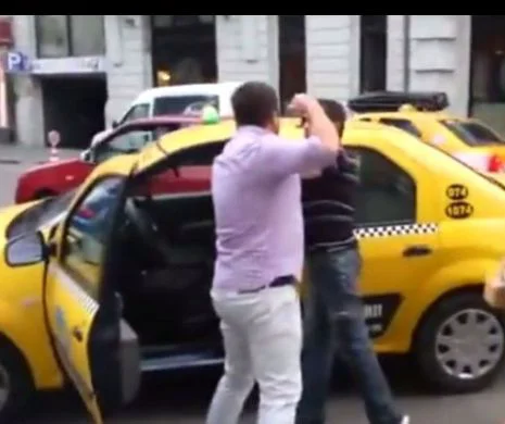 Un taximetrist și-a luat la bătaie clientul – VIDEO
