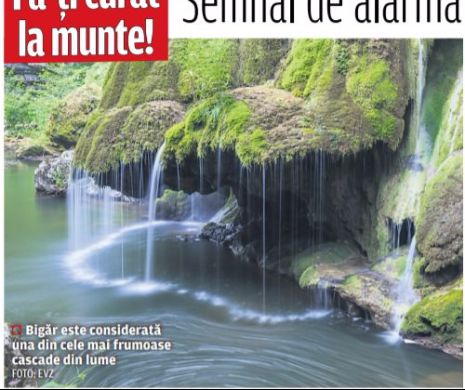 Semnal de alarmă: turiștii se ușurează în cascada Bigăr