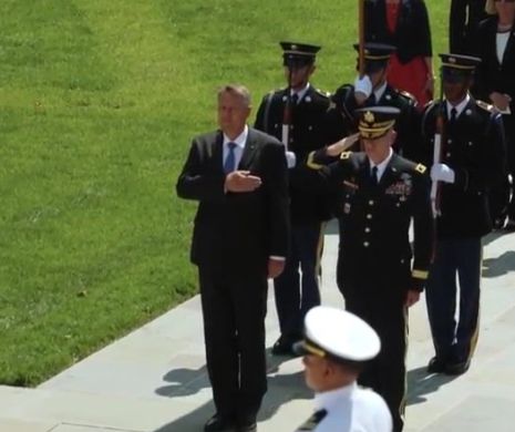 Vizita lui Klaus Iohannis în SUA. La Washington s-a tras cu tunul