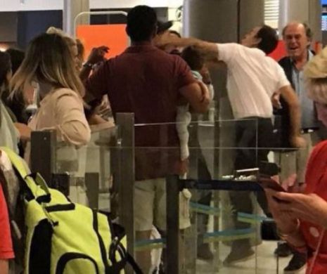 Gest scandalos! Un angajat al aeroportului Nisa a LOVIT un bărbat cu un bebeluș în brațe