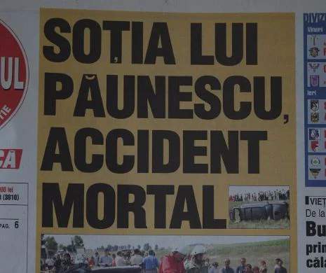 Soția lui Adrian Păunescu a omorât o familie într-un accident rutier