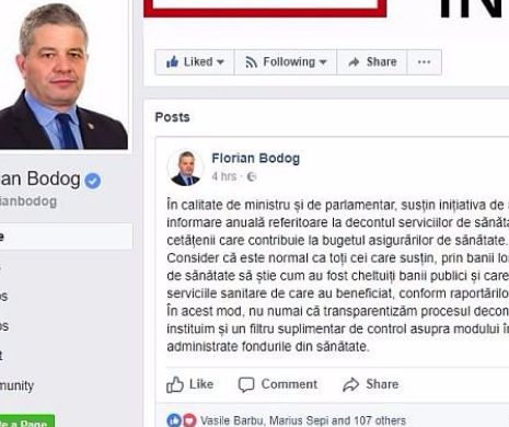 INCREDIBIL! Ministrul Sănătății Florian Bodog vrea să trimită scrisori de 1,5 milioane de euro