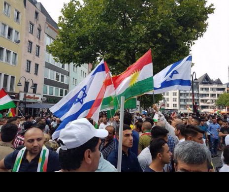 O nouă alianță se prefigurează în Orientul Mijlociu: Kurzii abordează steaguri israeliene în timpul mitingurilor pentru independența Kurdistanului
