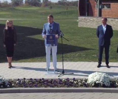 Iohannis vizitează un teren de golf,  dar „un şantier de autostradă, de spital, o şcoală, o fabrică.." când?