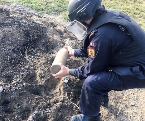 ISU Tulcea în alertă. Proiectil exploziv găsit pe câmp