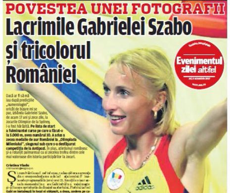 Lacrimile Gabrielei Szabo și tricolorul României. POVESTEA UNEI FOTOGRAFII