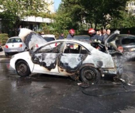 O maşină a EXPLODAT la BRAŞOV, în centrul oraşului