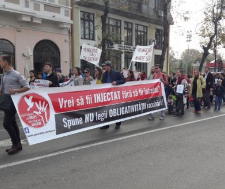 Protest impotriva obligativitatii vaccinarii, la Constanta