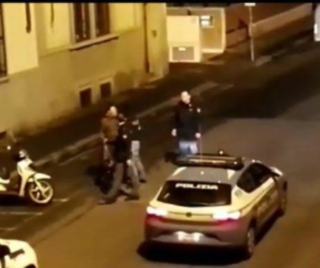 Un român a creat HAOS pe străzile Italiei! Bătaie CA-N FILME, înjurături și amenințări la adresa polițiștilor – VIDEO VIRAL