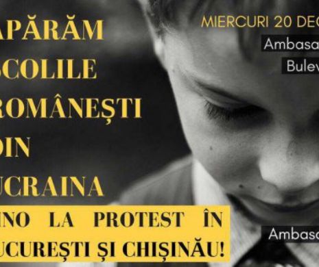 Proteste pentru LIMBA ROMÂNĂ la Ambasadele UCRAINEI
