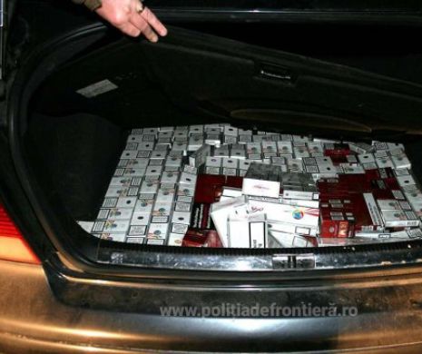 Sârbul care a intrat în țară cu mașina plină de țigări de contrabandă, prins la răscruce