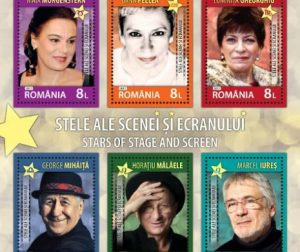 Șase actori de top, „imortalizați” în timbre cu valoare de 8 lei