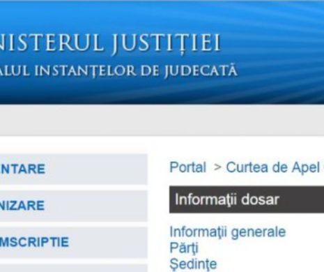 Portalul instanțelor de judecată, blocat de miile de cereri trimise de justițiabili