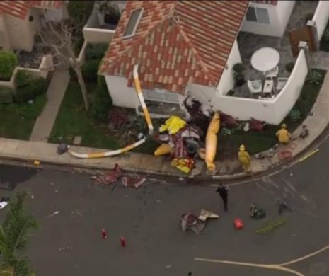 Un elicopter s-a prăbușit peste case în SUA. Video!