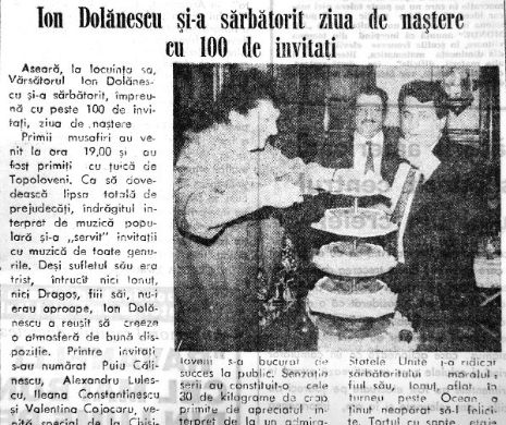 Dolănescu a sărbătorit împlinirea a 52 de ani cu un tort cu șapte etaje