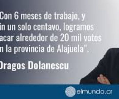 Dragoş Dolănescu A CÂŞTIGAT un mandat de  DEPUTAT în Costa Rica. A debutat cu succes în politică