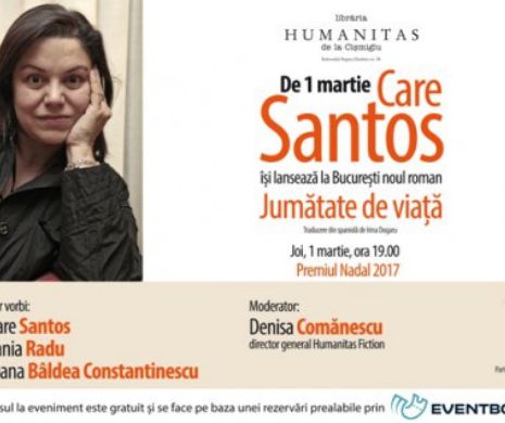 Romanul Jumătate de viață, de Care Santos, va fi lansat la București