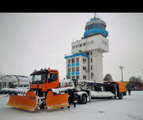 ZBORURI ANULATE, din cauza viscolului, pe AEROPORTUL "Mihail Kogălniceanu", CONSTANȚA