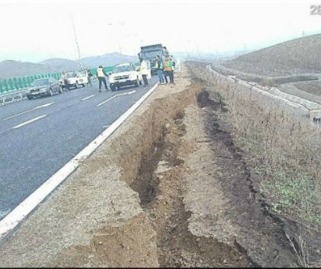 ALERTĂ! Autostrada Sebeș-Turda, Lotul 4, se CRAPĂ înainte să fie INAUGURATĂ - FOTO