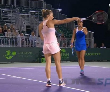 Halep a certat-o pe Begu în timpul meciului de dublu de la Miami. REACȚIE NERVOASĂ a liderului WTA | FOTO