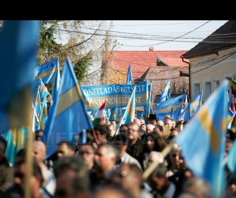 Miting și marș, la Târgu Mureș, pentru autonomia Ţinutului Secuiesc