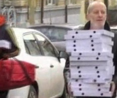 MOMENTUL în care Andrei Gheorghe a venit cu pizza la DNA. Pentru cine era „COMANDA” . IMAGINI INEDITE! VIDEO în text!