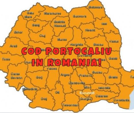 România ÎN ALERTĂ! S-a emis COD PORTOCALIU. Vezi care sunt județele vizate