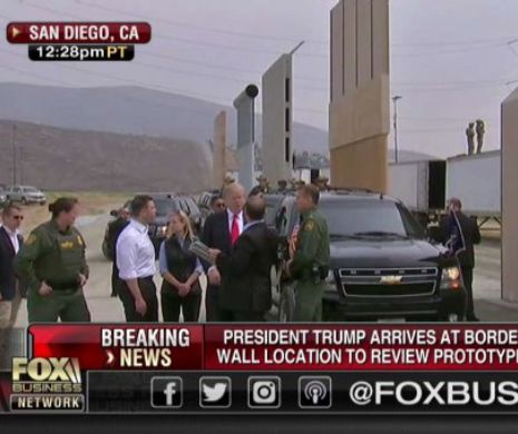 Trump a mers să își aleagă Zidul de la frontiera cu Mexicul