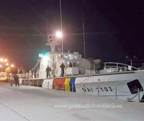Nava a Gărzii de Coastă, în misiune de prevenire a fluxului migraționist, în Marea Egee