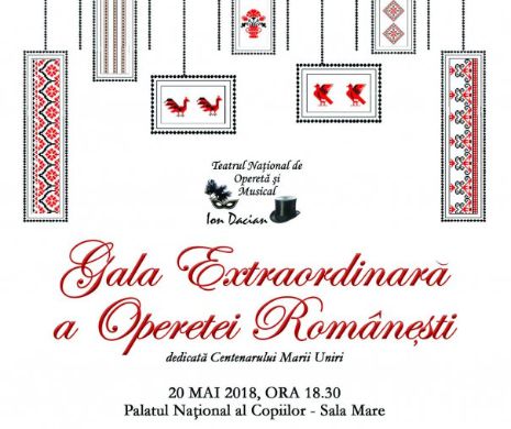 Concurs Evenimentul zilei – Sărbătorim Anul Centenar la  „Gala Extraordinară a Operetei Românești”