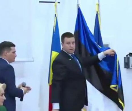 Steagul Estoniei, pus invers la întâlnirea cu Dăncilă. VIDEO