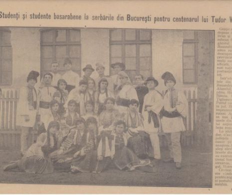Un articol de la 1921 despre tineri din BASARABIA la serbările din BUCUREŞTI pentru CENTENARUL lui Tudor VLADIMIRESCU