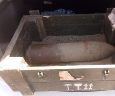 Bombă de calibrul 150 de milimetri descoperită într-o gospodărie din Luncaviţa