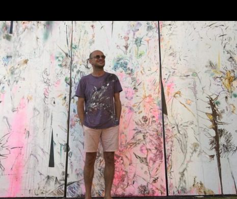 Cristian Sida: ”am pictat cu salivă și cafea”. Artistul prezintă la Gentioux, Franța, Tort cu glazură de spini I FOTO