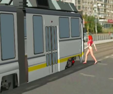 ANIMAȚIE GRAFICĂ. Cum a fost lovită de tramvai tânăra din Capitală