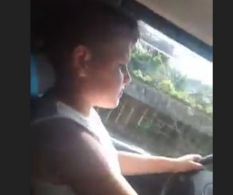 Clipul care a SCANDALIZAT România! Un copil de 12 ani, la volanului unei mașini de teren. Poliția ÎN ALERTĂ