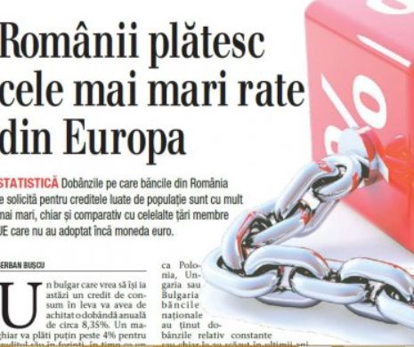 Din revista CAPITAL: Ratele românilor, cele mai mari din Europa