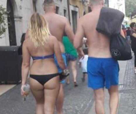 Italia „ÎN CĂLDURI”. Femeile se plimbă prin centrele oraşelor doar în bikini. Unele la limita decenţei. FOTO în articol