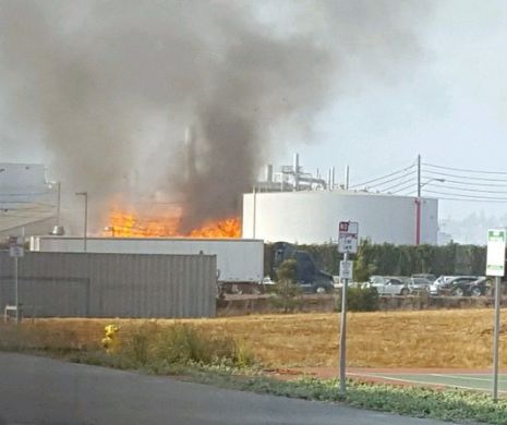 Nu iese fum fără foc. Un incendiu a izbucnit la o fabrică TESLA din California