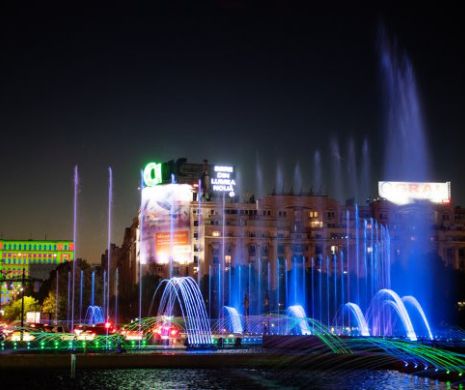 Fântânile din Piața Unirii din București, redeschise ușor ”defectuos”. 9 milioane de euro și o gafă de zile mari