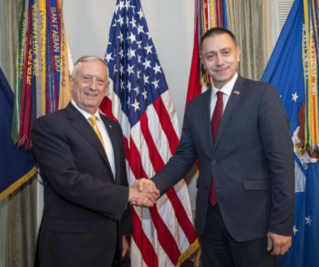 Ministrul Mihai Fifor, la Pentagon. Se întâlneşte cu Secretarul Apărării, James Mattis