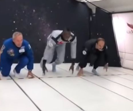 PRIMA CURSĂ din SPAȚIU. Usain Bolt, ÎNTRECERE la GRAVITAȚIE ZERO - VIDEO VIRAL