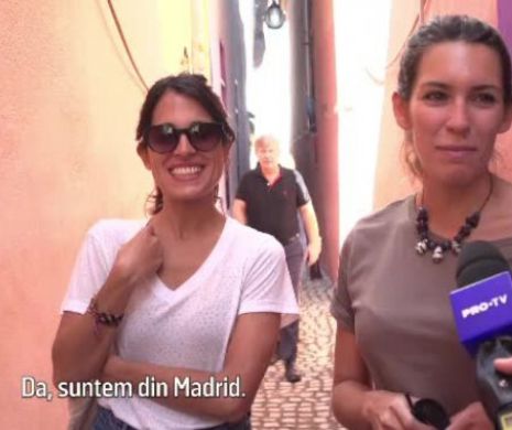 Reacţia unor turiste din Spania, ajunse pe Strada Sforii