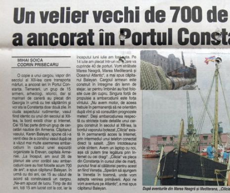 O corabie veche de șapte secole a ancorat la Constanța