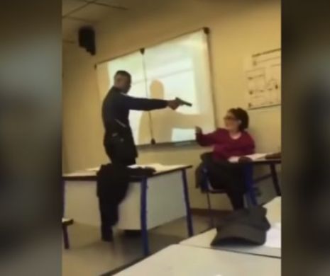 Scene de groază în Franța. O profesoară a fost amenințată cu arma de un elev . Totul a pornit de la absențele elevului