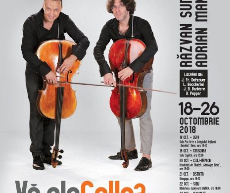 Vă plaCello? Turneul violoncelelor lui Răzvan Suma și Adrian Mantu, în 7 orașe din România