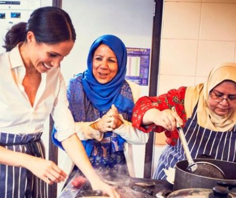 Meghan, ducesa de Sussex, a GĂTIT în bucătăria comunitară Hubb din moscheea Al Manaar cu legături de TERORISM